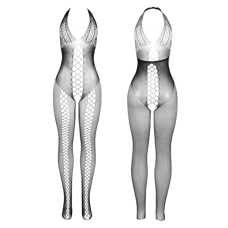 951832 BODYSTOCKING WITH OPEN BACK AND CROSS DETAILS BLACK ONE SIZE - Image 3