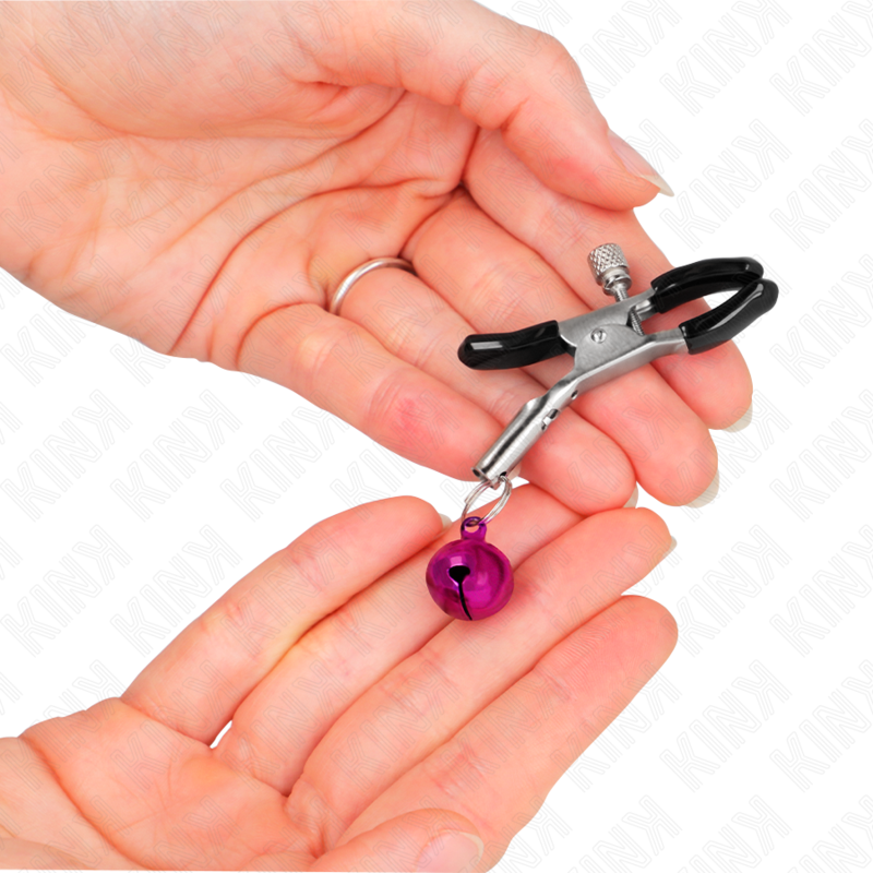 PURPLE SINGLE BELL NIPPLE CLAMP 6 CM - Image 3