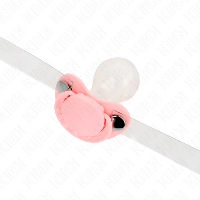 PINK PACIFIER SHAPED GAG 5.5 x 4 CM ADJUSTABLE 43-60 CM - Image 4