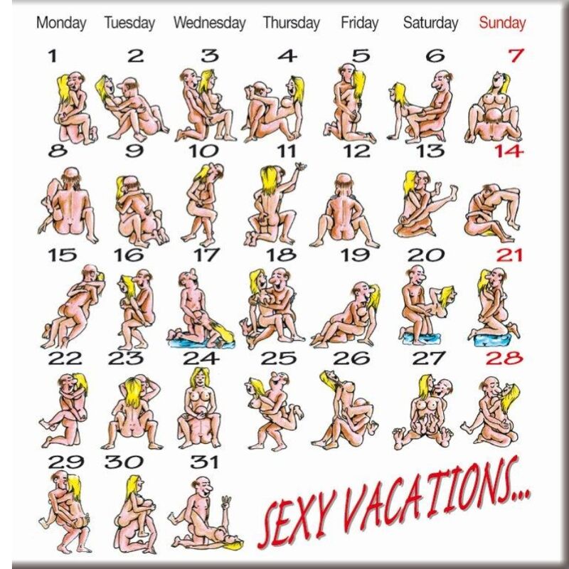 KAMASUTRA CLAENDARY MAGNET