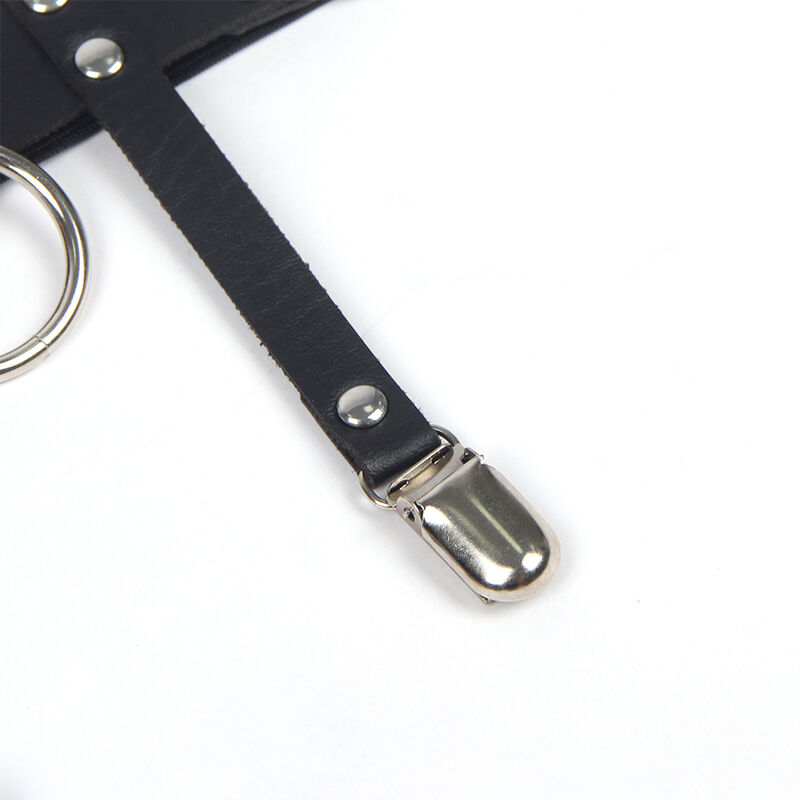953744 ADJUSTABLE LEATHER PUNK GARTER BLACK ONE SIZE - Image 5