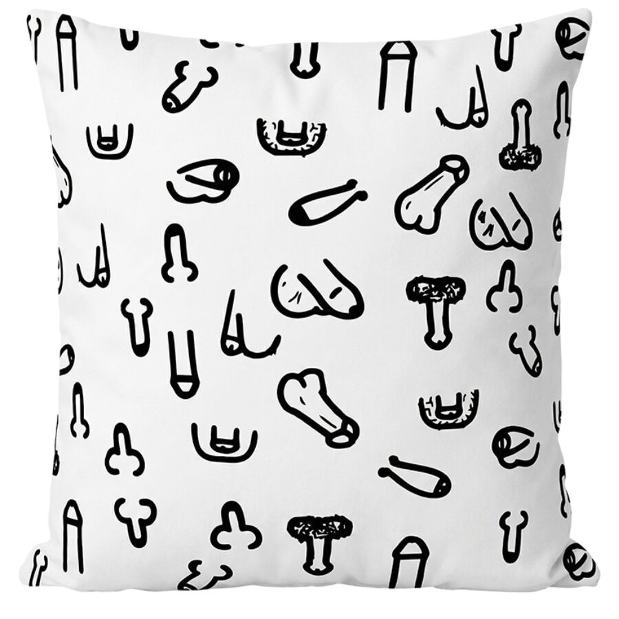 30 X 30 PENIS CUSHION WHITE
