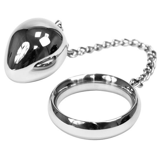 COCK RING 45MM + CHAIN WITH METAL BALL - Image 2