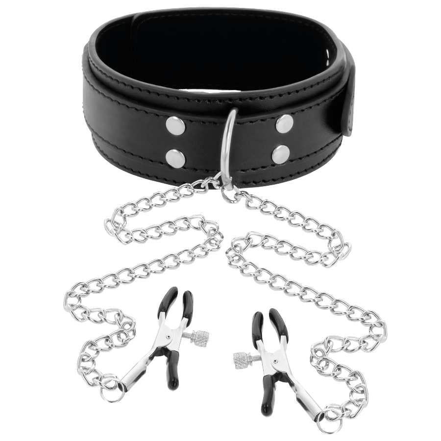 COLLAR WITH NIPPLE CLAMPS BLACK - Image 2