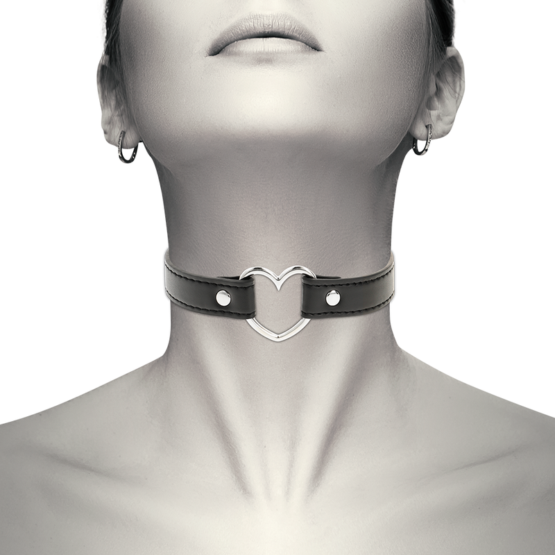 VEGAN LEATHER NECKLACE WOMAN HEART ACCESSORY - Image 2