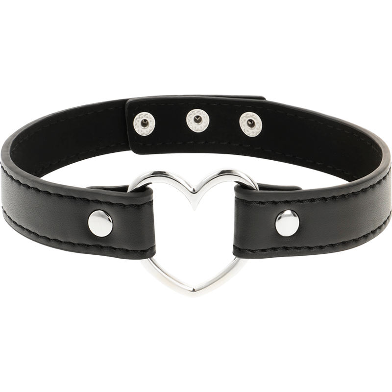 VEGAN LEATHER NECKLACE WOMAN HEART ACCESSORY - Image 3