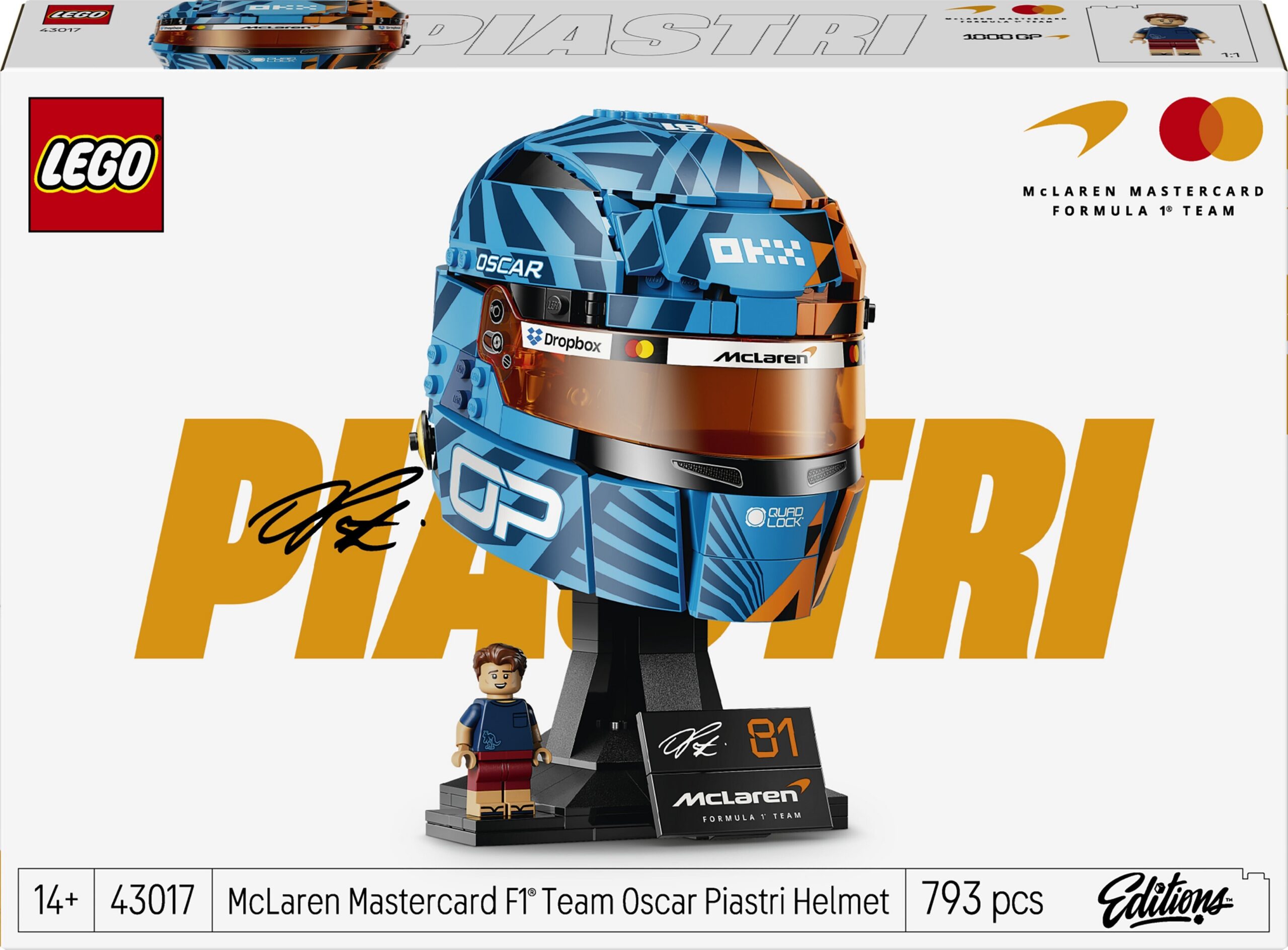 2_1018223-4376x3228-1.jpg LEGO Editions sõidukid 43017 McLaren Mastercard F1® meeskonna kiiver Oscar Piastri - Pilt 1