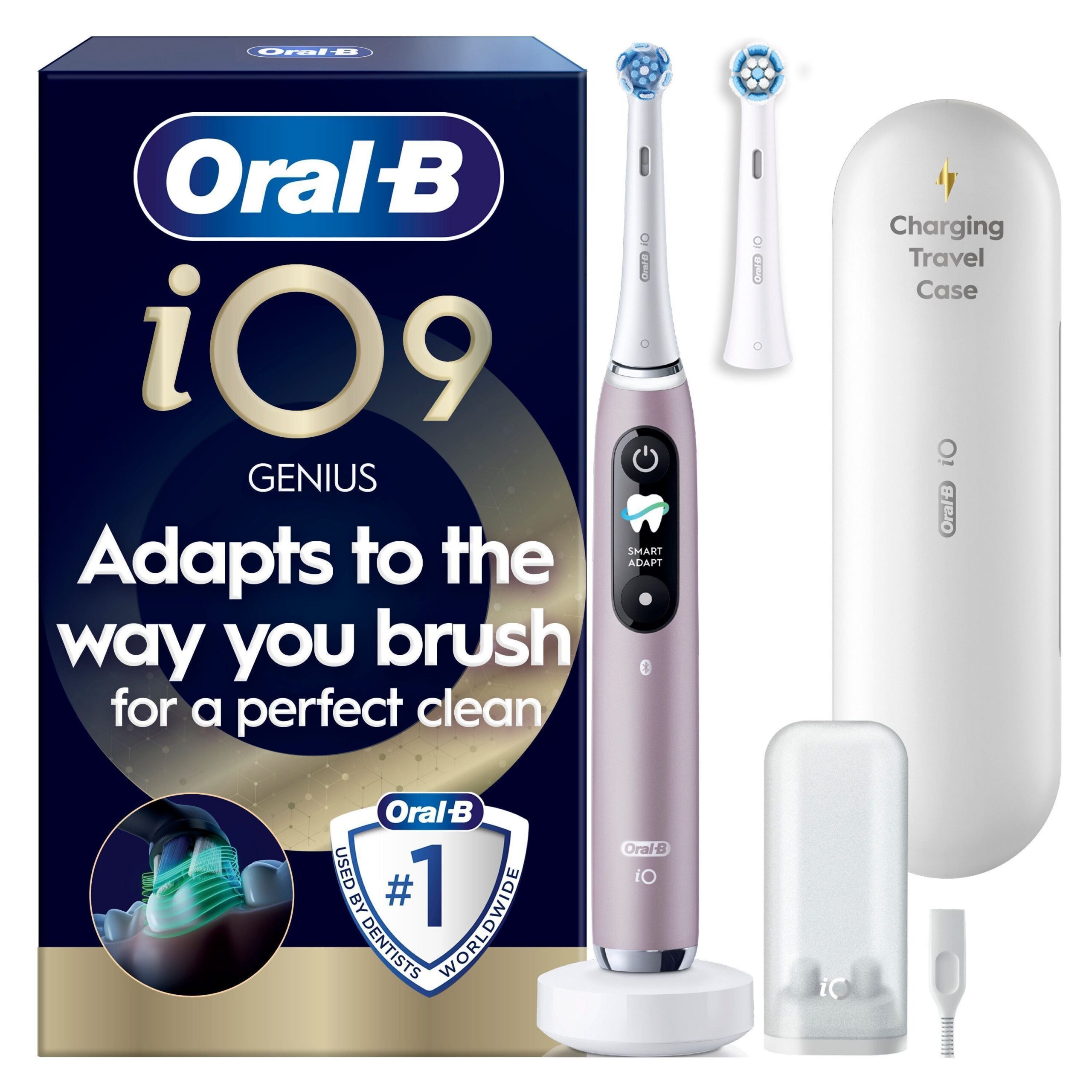 Oral-B iO9 elektriline hambahari, roosa + laadimiskott