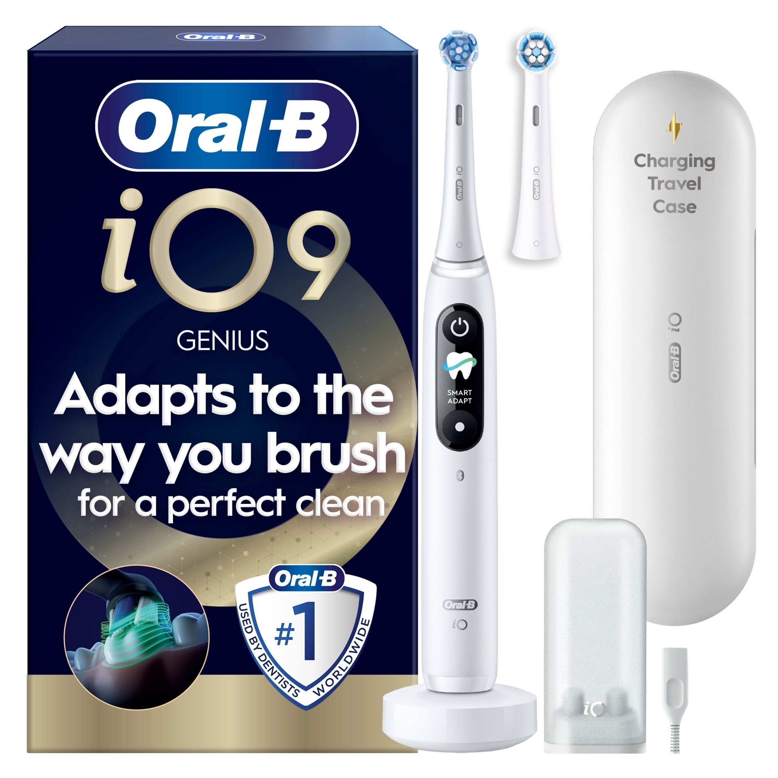 Oral-B iO9 elektriline hambahari, valge + laadimiskott