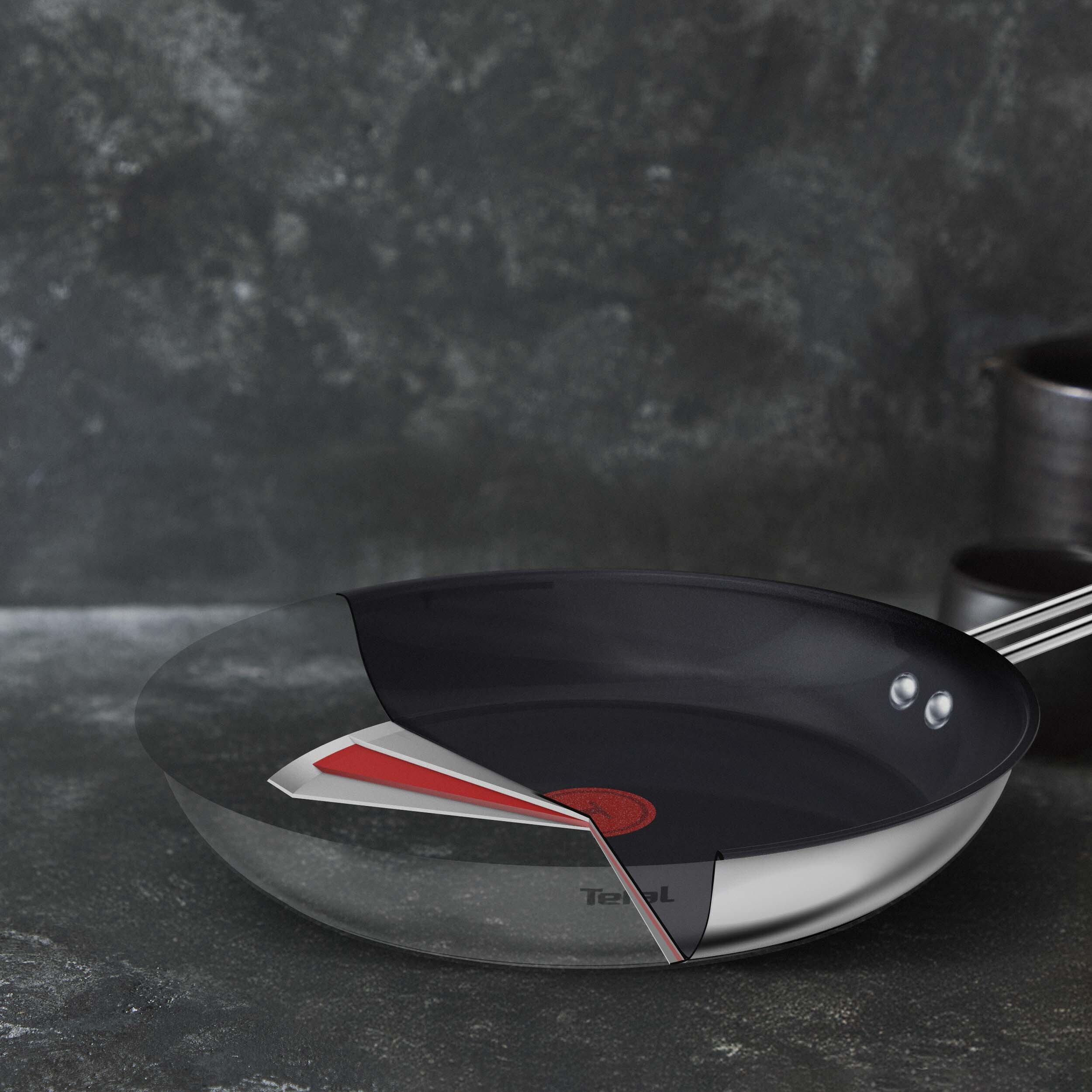 Tefal Nordica wok-pann 28 cm, keraamiline/roostevaba teras - Image 3