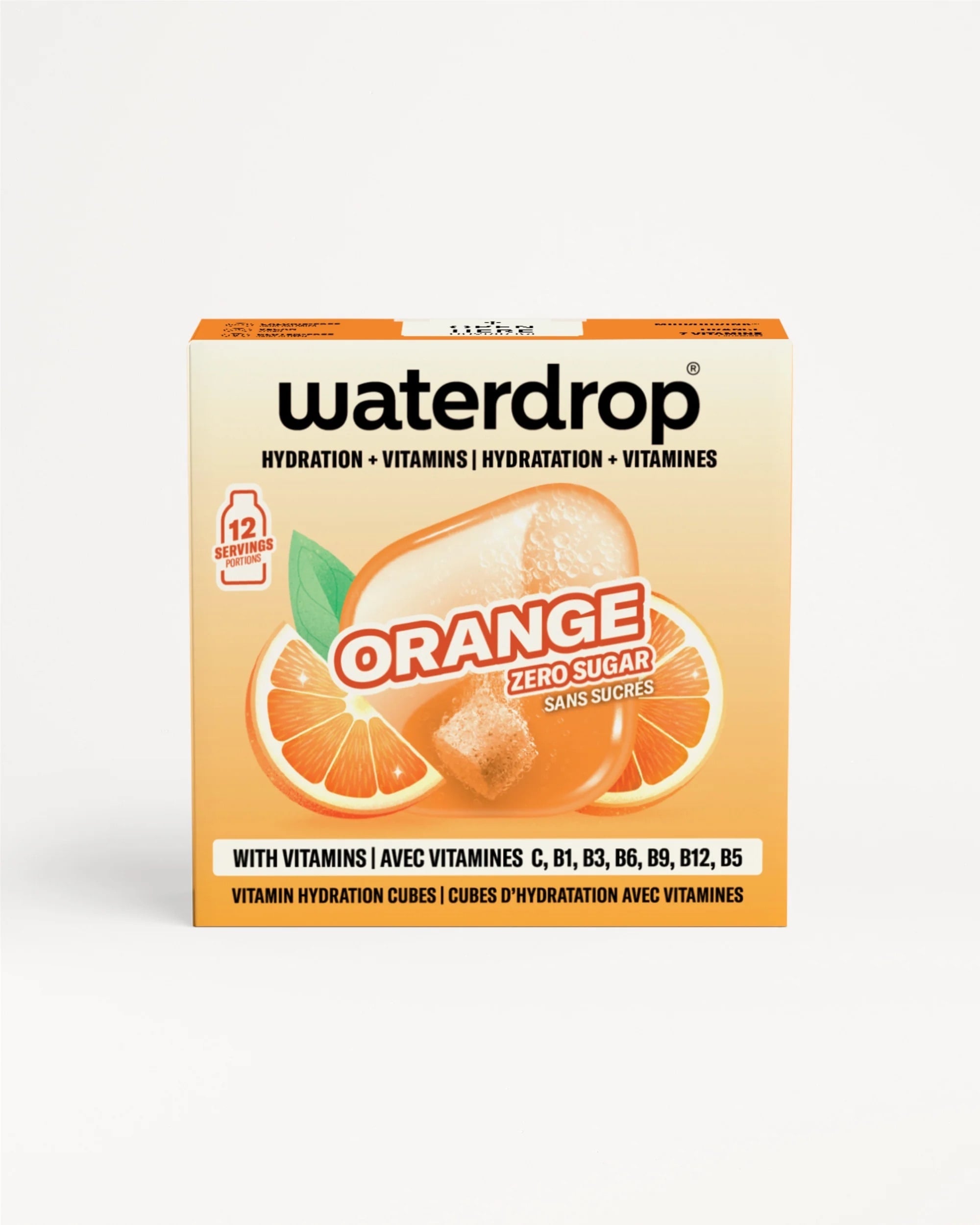 Waterdrop Microdrink Orange - apelsinimaitseline gaseeritud joogikuubik, 12 x 2,1 g
