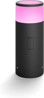 Philips Calla HUE õue valge meeleolu ja värvi lisavalgusti toitejuhtmega, 24 V madalpinge, 25 cm, antratsiit, õues kasutamiseks, 8W - Pilt 2
