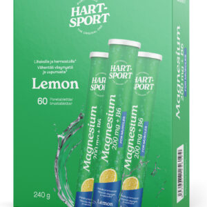 Hart-Sport magneesium + B6 kihisev tablett, sidrunimaitseline, 3 x 20 tbl