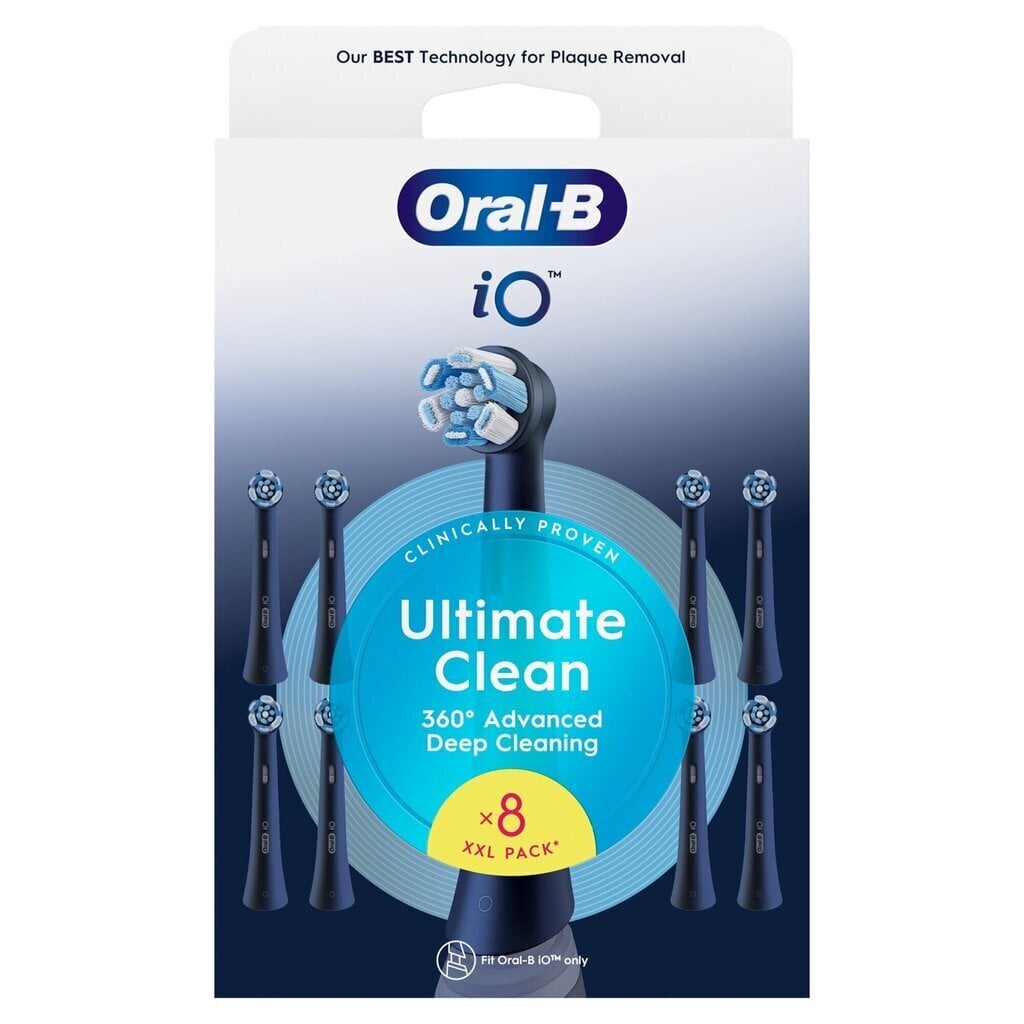 Oral-B iO Ultimate Clean mustad vahetusharjad, 8 tk, mustad - Image 3