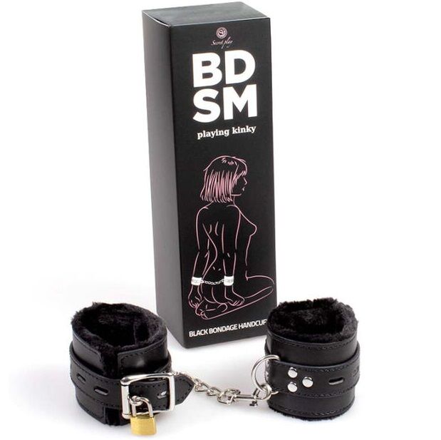 BLACK BONDAGE HANDCUFFS BDSM COLLECTION - Image 2
