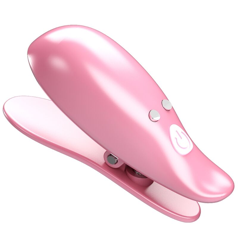 LEAF VIBRATING NIPPLE CLAMPS PINK