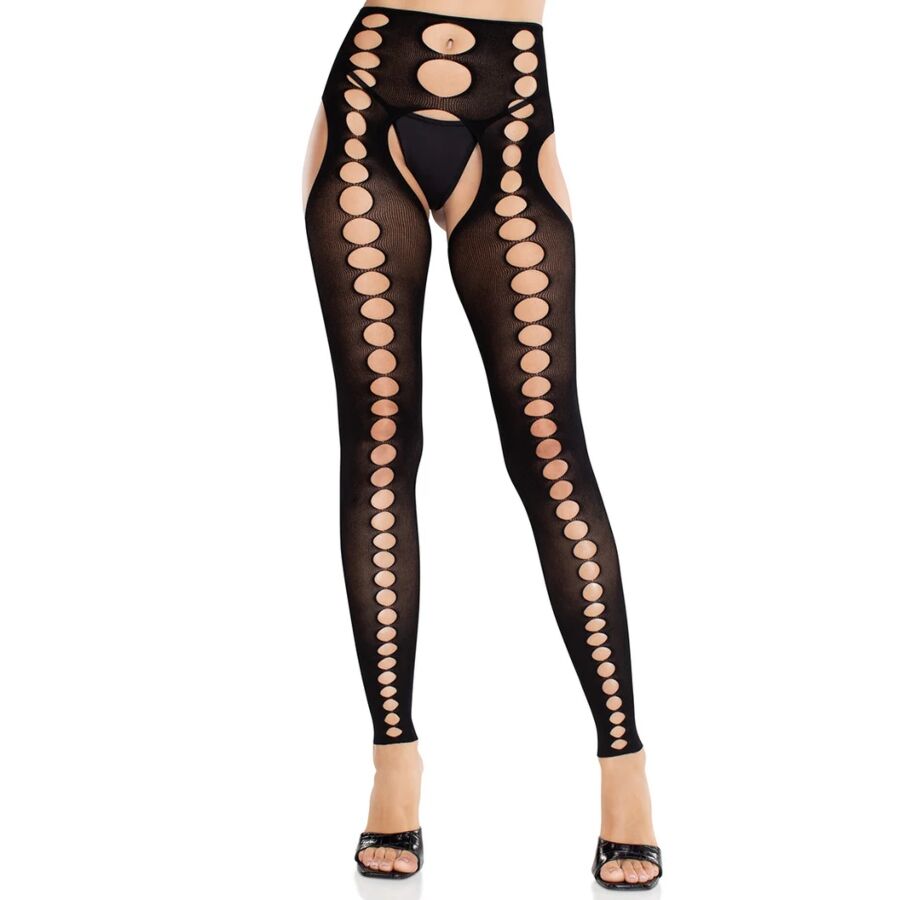STRAPLESS SEAMLESS OPAQUE STOCKINGS BLACK