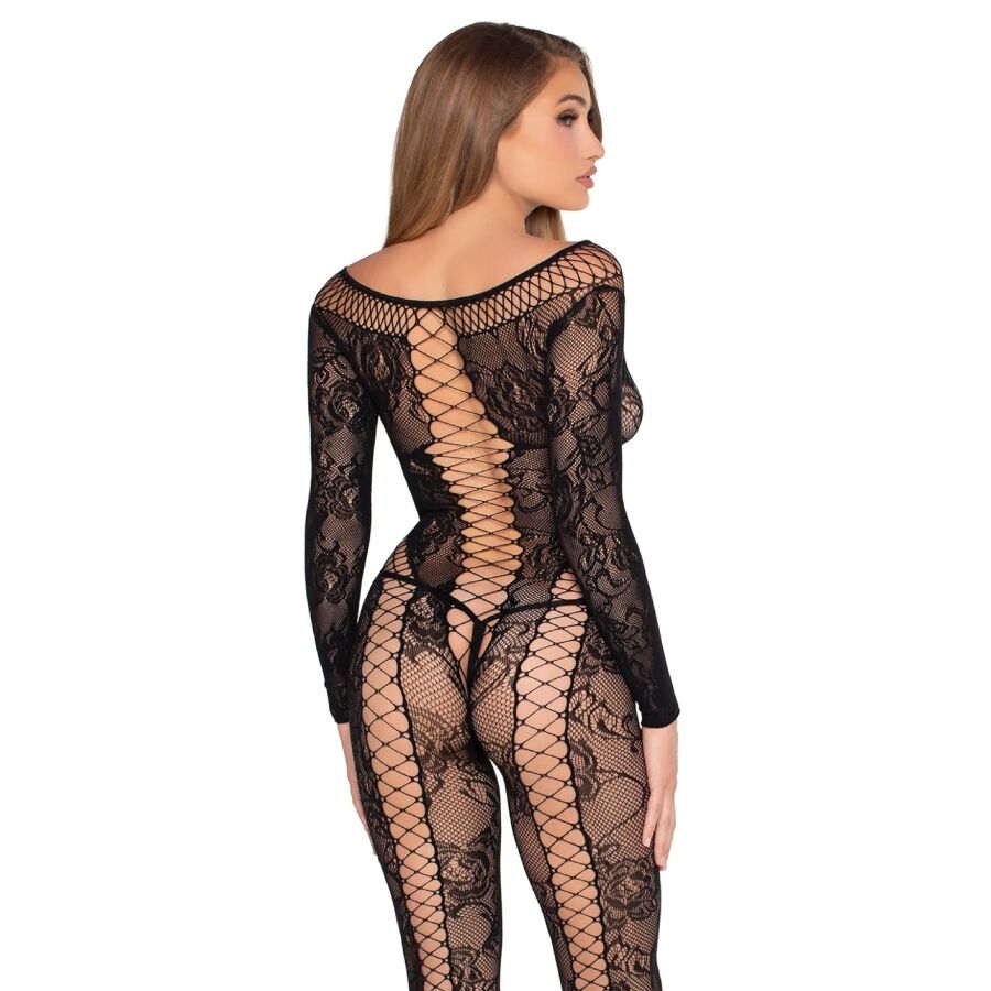 89369 NET & LACE JUMPSUIT BLACK ONE SIZE - Image 3