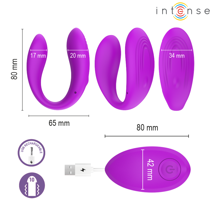 NORA VIBRATING CLAMP STIMULATOR PURPLE - Image 3