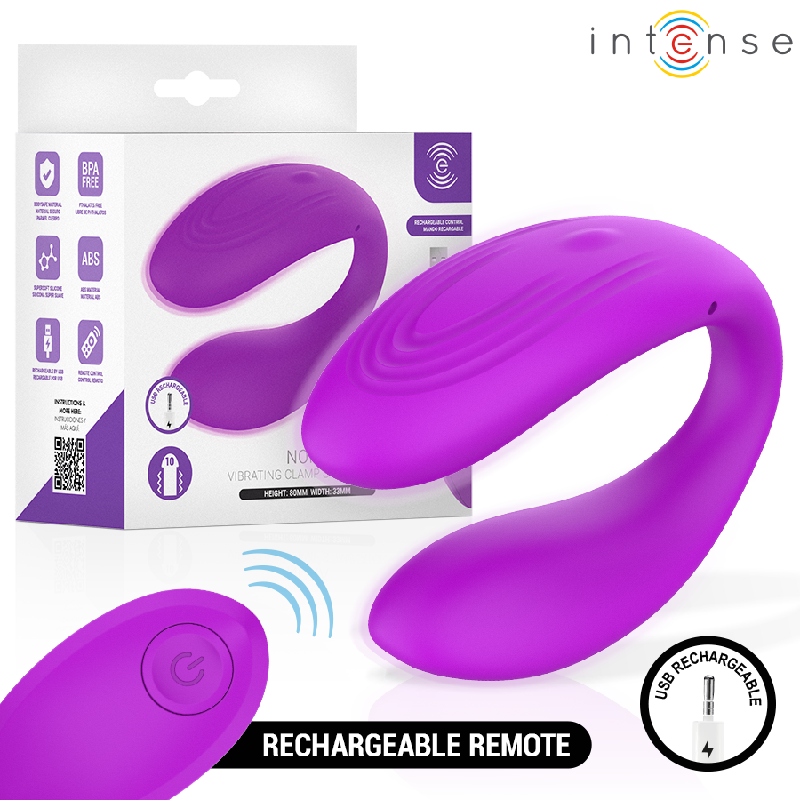 NORA VIBRATING CLAMP STIMULATOR PURPLE