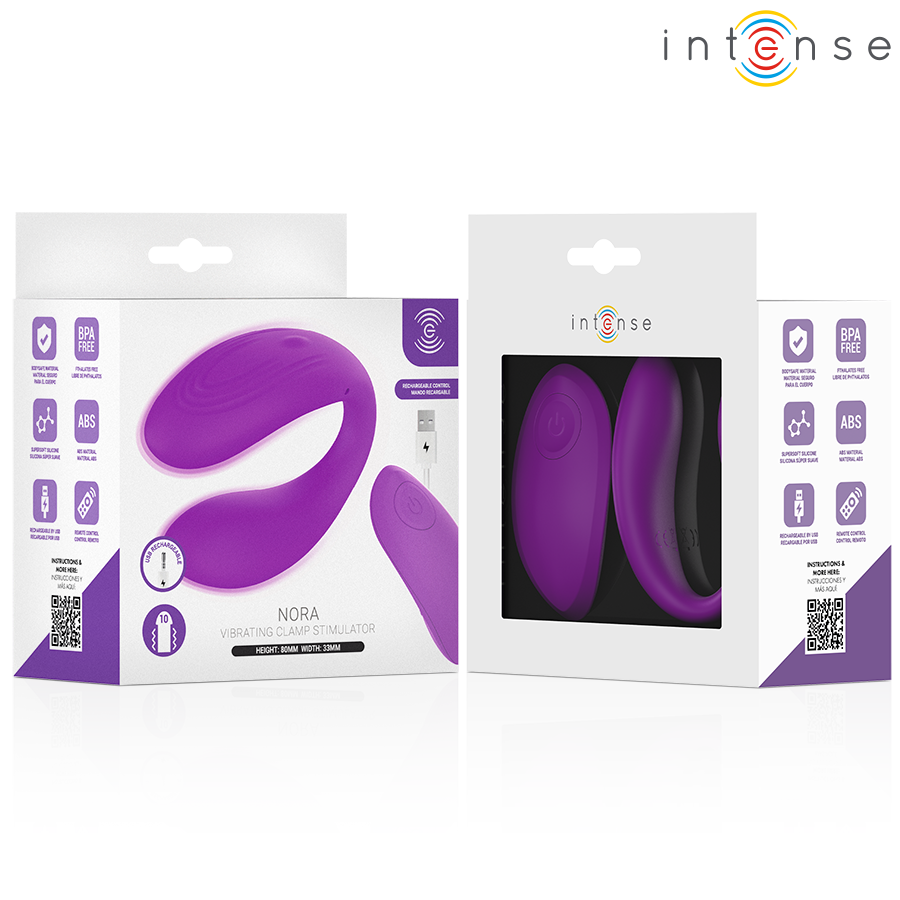 NORA VIBRATING CLAMP STIMULATOR PURPLE - Image 5