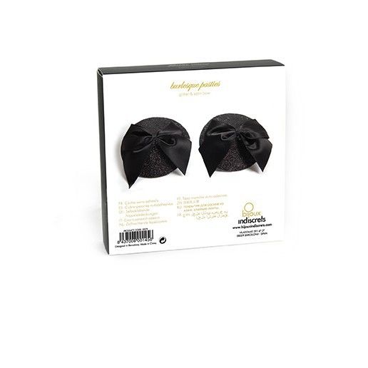 BURLESQUE SHINY NIPPLE COVERS WITH BOW - Image 4