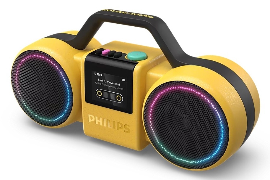 Philips Moving Sound The Roller TAMS60Y/00 kaasaskantav Boomblaster, kollane