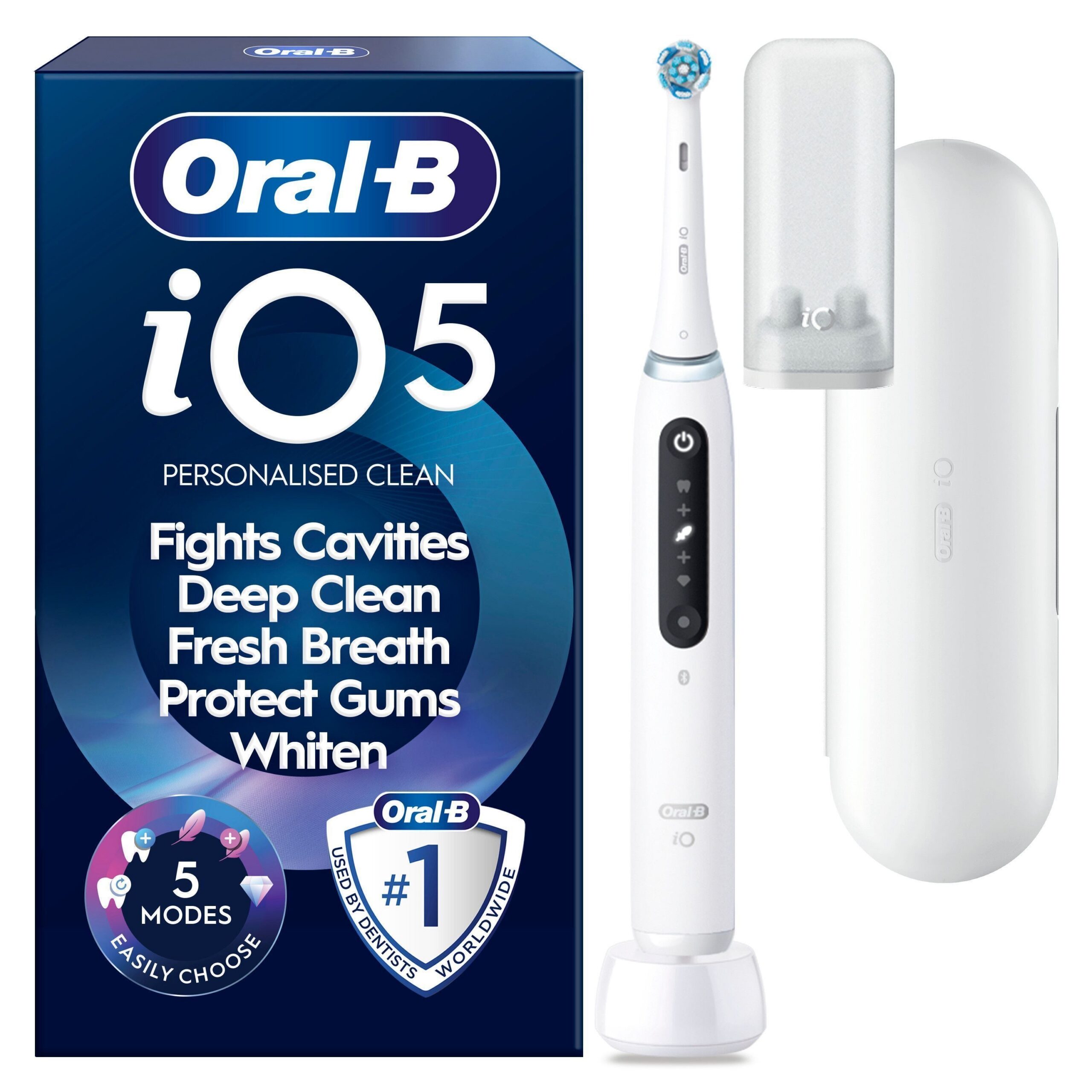 2_1032122-3000x3000-1.jpg Oral-B iO5 elektriline hambahari, valge + reisiümbris - Pilt 1