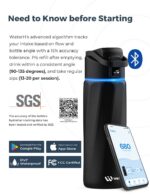 WaterH BOOST Chug Lid nutikas joogipudel, 710 ml, must - Pilt 5