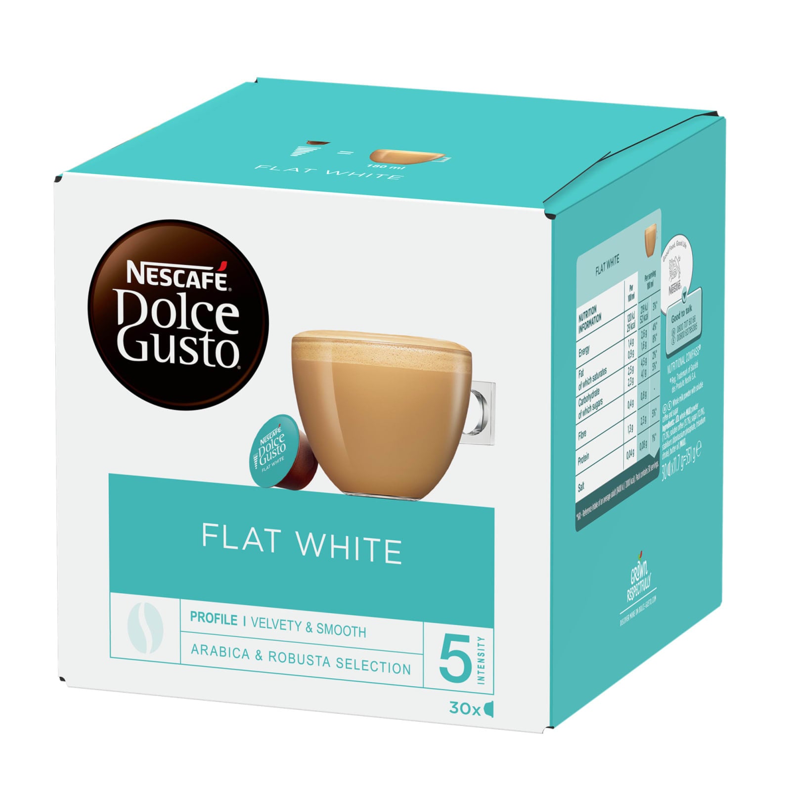 Nescafé Dolce Gusto Flat White kohvikapsel, 30 kapslit / 351 g