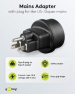Goobay reisiadapter Euroopast USA/Jaapanisse, must - Pilt 2