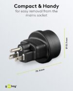 Goobay reisiadapter Euroopast USA/Jaapanisse, must - Pilt 3