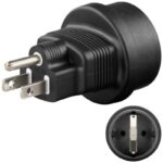 Goobay reisiadapter Euroopast USA/Jaapanisse, must