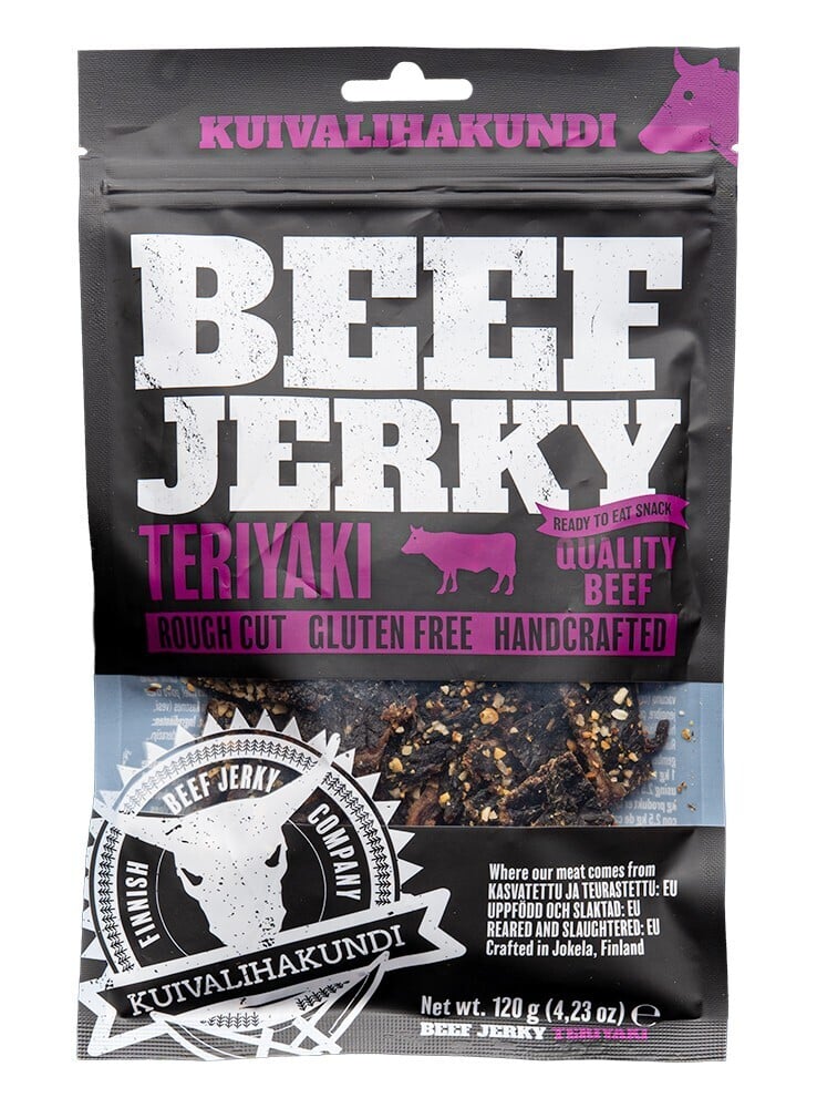 2_1051819-738x1000-1.jpg Kuivalihakundi Beef Jerky Teriyaki 120 g - Pilt 1