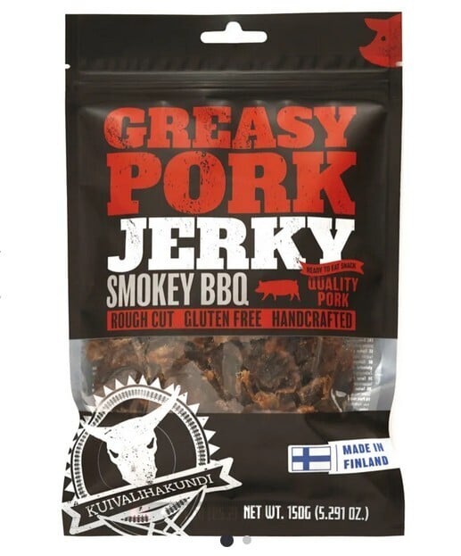 Kuivalihakundi Greasy Pork Jerky Smokey BBQ 150 g