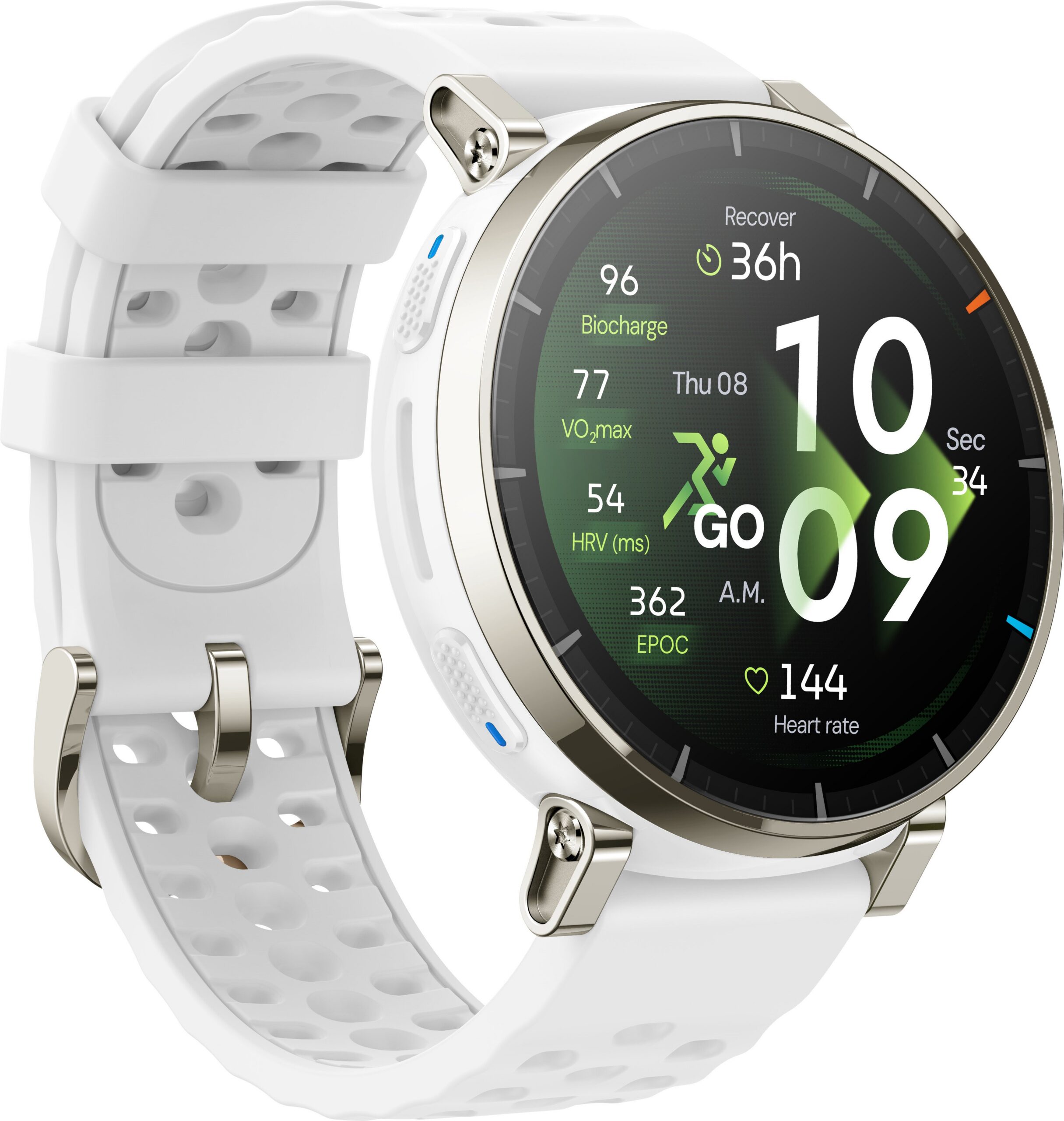 Amazfit Active 3 Premium spordikell, Aero White