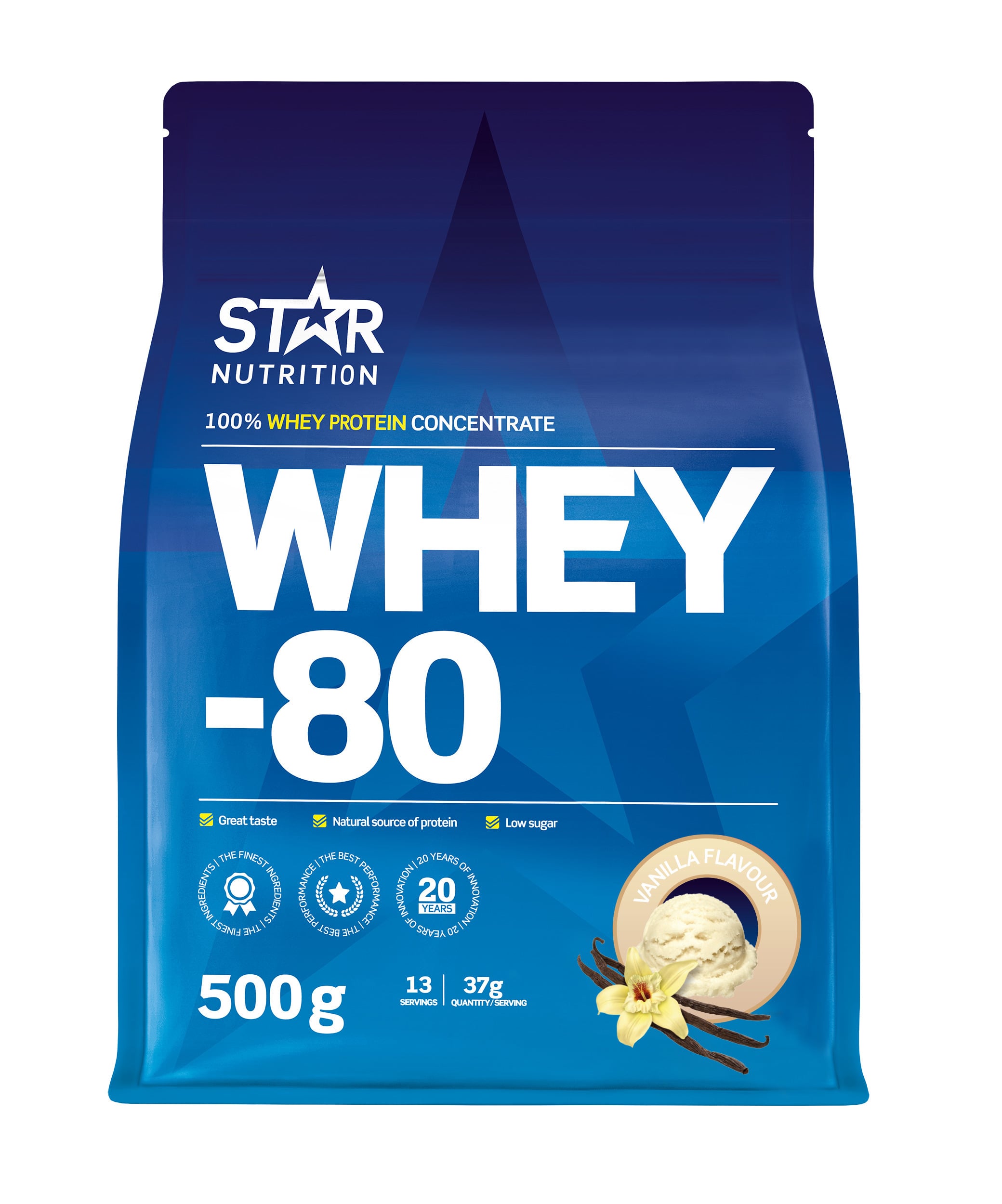 Star Nutrition vadakuvalgupulber Whey-80 vanilje, 500 g