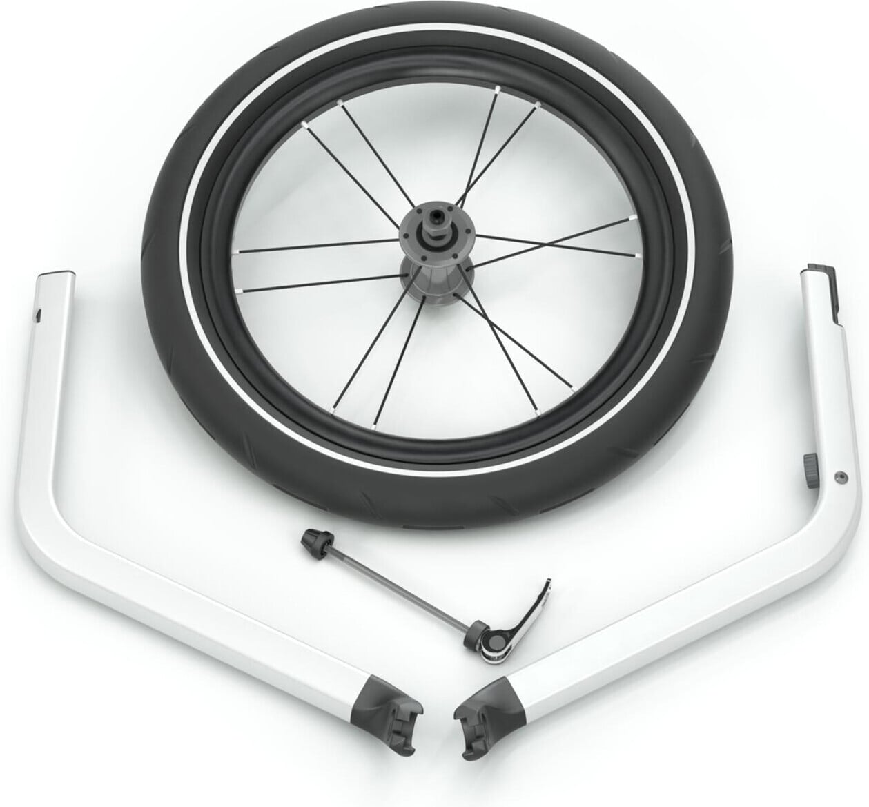 Thule Chariot All-Terrain Kit topeltkonversioonikomplekt, kahekohalisest lapse transpordikärust jooksukäruni