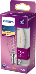 Philips Classic LED-küünal, E14, 2700 K, 250 lm, läbipaistev pind - Pilt 2