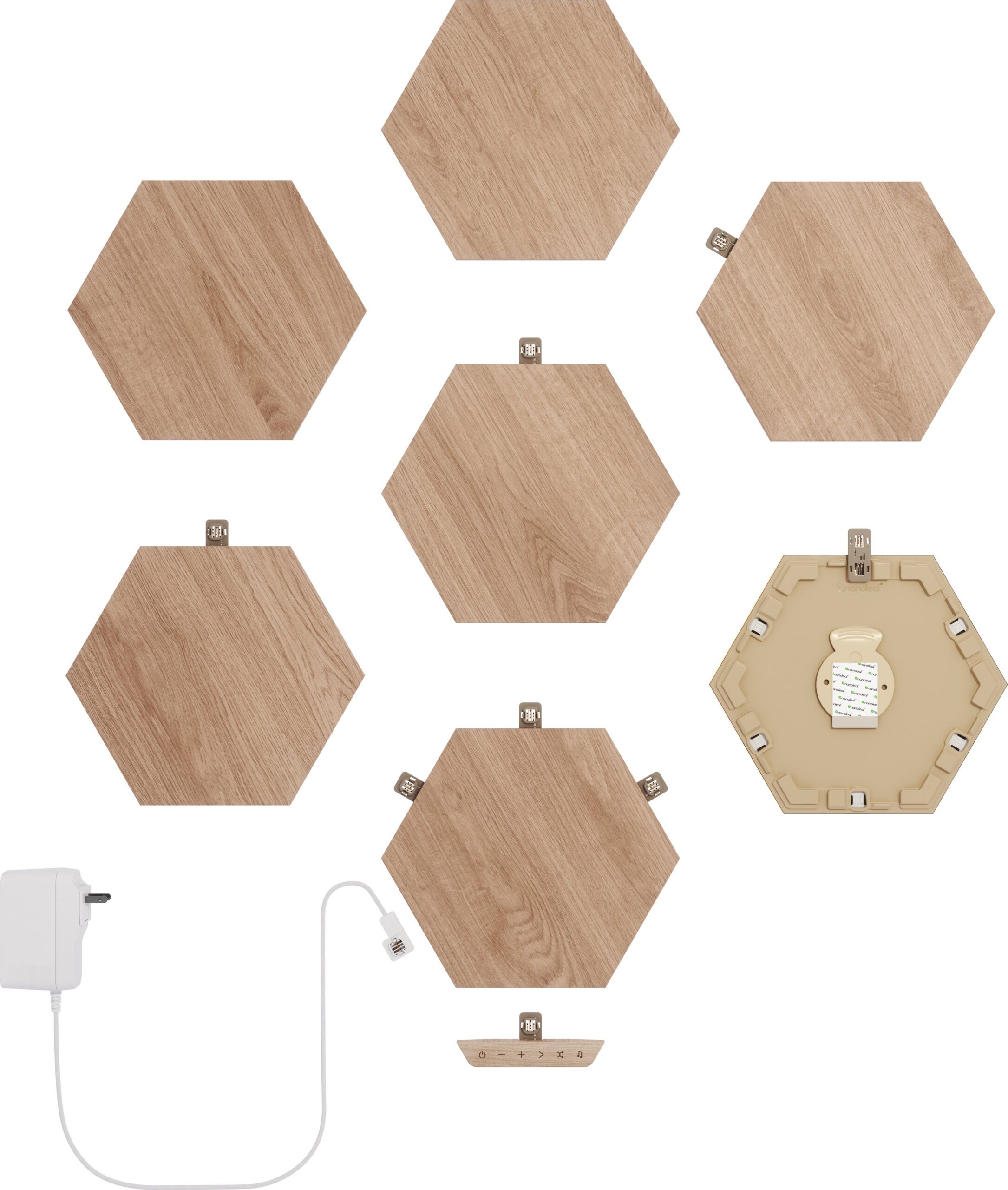 Nanoleaf Elements puiduvärvi kuusnurksete stardikomplekt 7-paneeline pakk