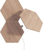 Nanoleaf Elements puiduimitatsiooniga kuusnurksete plaatide laienduskomplekt, 3 paneeli