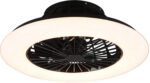 Trio Stralsund LED-ventilaatorvalgusti 50 cm, 30 W, mattmust