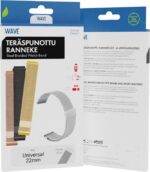 Laineline terasest punutud rihm 22 mm Nuti- ja spordikelladele, hõbedane