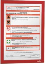 Vastupidav Duraframe isekleepuv A4 inforaam, 2 tk, punane raam - Pilt 2