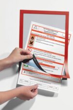 Vastupidav Duraframe isekleepuv A4 inforaam, 2 tk, punane raam - Pilt 5