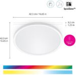 WiZ SuperSlim laevalgusti, ümmargune, valge, WiFi, 22 W, RGB 2200-6500 K, 2600 lm - Pilt 4