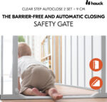 Hauck Clear Step Autoclose 2, turvavärav, 75 - 80 cm, valge + 9 cm pikendus - Pilt 2