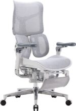 Sihoo Doro S300 ergonoomiline kontoritool jalatoega, valge - Pilt 4