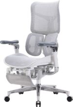Sihoo Doro S300 ergonoomiline kontoritool jalatoega, valge