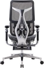 Sihoo Doro S300 ergonoomiline kontoritool jalatoega, must - Pilt 4